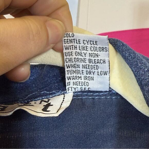 KEREN hart Blue Jean Jacket with Striped Accents. Size Medium. Excellent cond! - Picture 4 of 5